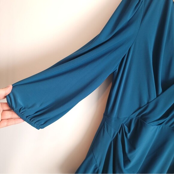 Eliza j Faux Wrap Ruffle Drapey Mini Dress NWT - Picture 8 of 16